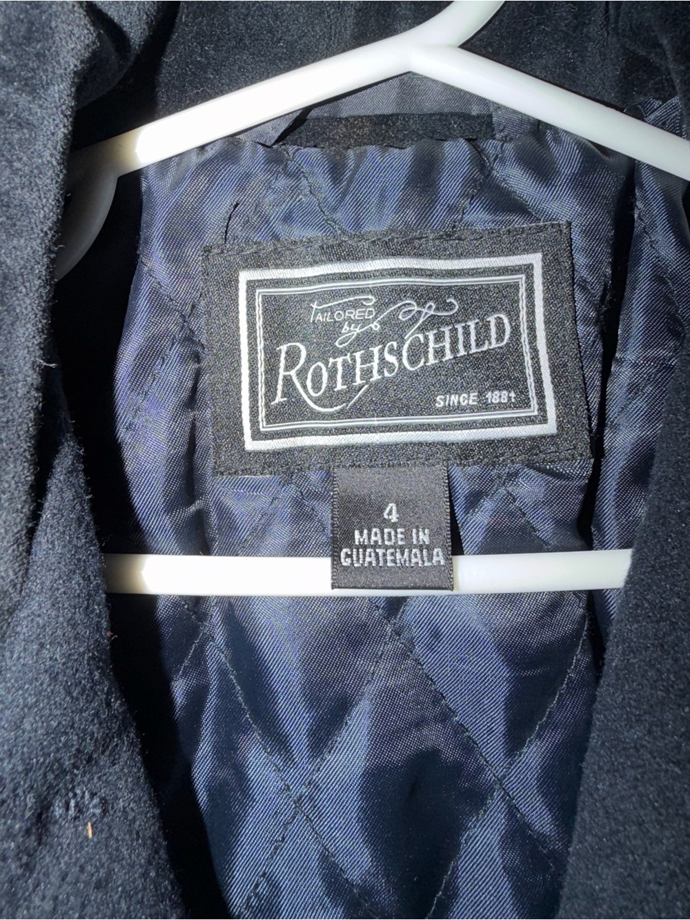 Rothschild Double-Breasted Navy Coat - Picture 3 of 3